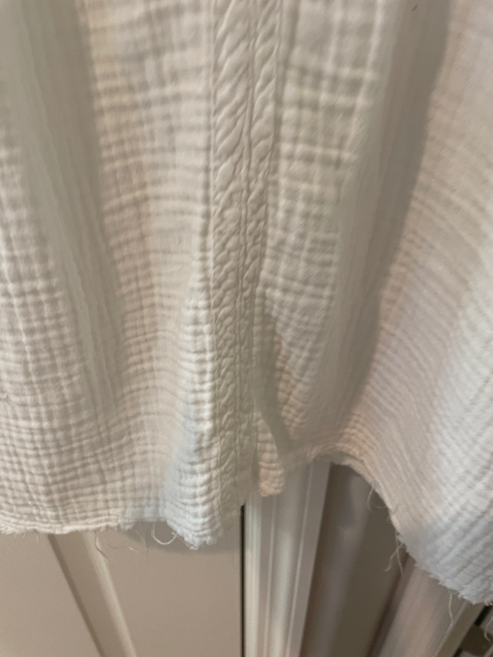 STARK White Gauze V-Neck Blouse - Picture 4 of 5